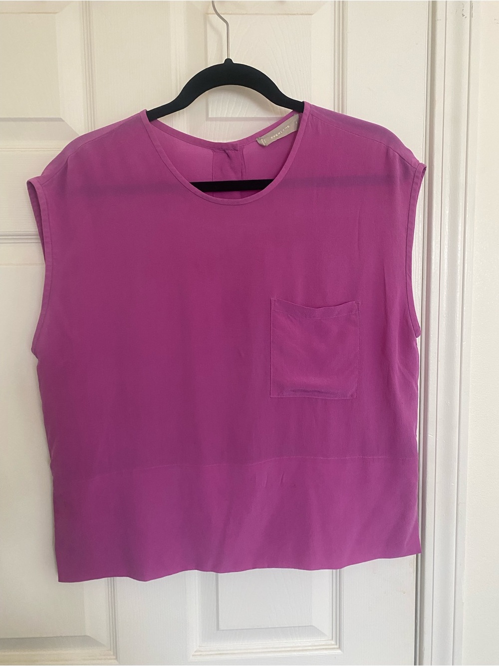 Everlane Magenta Boxy Pocket Tank